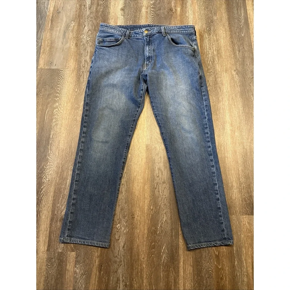 Aviator Jeans Mens 36 Blue Denim Stretch Made in USA Classic Five Pocket Travel
